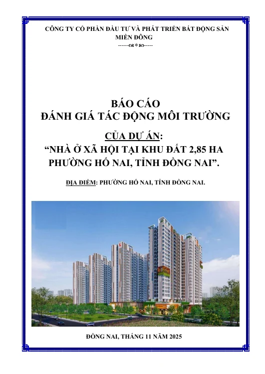 Trang đầu tài liệu môi trường